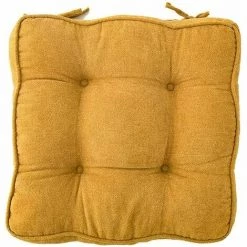 GroupM Coussin De Chaise D'étudiant De Bureau De Coussin De Flocon De Neige épaissi Carré De 45*45cm Jaune-vert