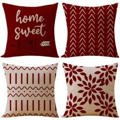 BENOBBY KIDS 4pcs Housse De Coussin Décoratif Canapé Taie D'oreiller Décoratif Canapé Housse De Coussin Extérieur Lin Housse De Coussin Décor Chambre, Canapé, Chaise, Lit, Jardin 45x45CM