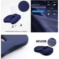 PERLE RARE Coussin En Mousse à Mémoire De Forme, Orthopédie Des Hémorroïdes, Coussin Du Coccyx, Voiture, Maison, Bureau, Joueur, Fauteuil Roulant, Coussin De Taille, Mal De Dos -France Coussin et housse de coussin Soldes Boutique 63958249 4