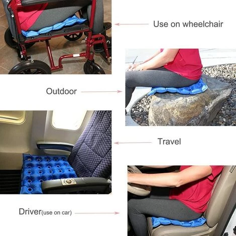 PERLE RARE Matelas Médical Gonflable En PVC Coussin Mobilité Gonflable Anti-escarres Tapis De Siège Pour Une Utilisation Assise Prolongée Pour Chaise Roulante Avec Pompe Gratuite 40 X 40 Cm Bleu 4 PERLE RARE Matelas Médical Gonflable En PVC Coussin Mobilité Gonflable Anti-escarres Tapis De Siège Pour Une Utilisation Assise Prolongée Pour Chaise Roulante Avec Pompe Gratuite 40 X 40 Cm Bleu – Image 4