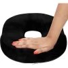 PERLE RARE Coussin Assise Mémoire De Forme - 41 X 33 X 6 Cm En Velours Noir - Coussin Orthopédique Coccyx Pour Soulager Hémorroïdes, Douleurs De La Prostate - Pour La Maison, La Voiture, Le Bureau