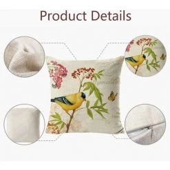 BARES Housses De Coussin Motif Oiseau Floral Taies D'Oreiller Décoratives Carrées Housse De Coussin Lin 45 X 45 Cm Housse De Coussin Canapé Moderne Pour Voiture Chambre Salon Maison Chaise Décor, 4 Pcs 7 BARES Housses De Coussin Motif Oiseau Floral Taies D'Oreiller Décoratives Carrées Housse De Coussin Lin 45 X 45 Cm Housse De Coussin Canapé Moderne Pour Voiture Chambre Salon Maison Chaise Décor, 4 Pcs -France Coussin et housse de coussin Soldes Boutique 63971391 3