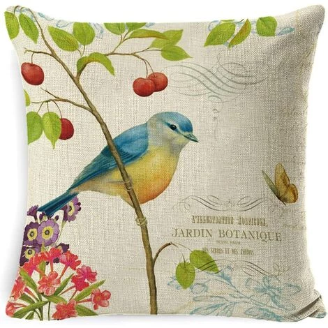 BARES Housses De Coussin Motif Oiseau Floral Taies D'Oreiller Décoratives Carrées Housse De Coussin Lin 45 X 45 Cm Housse De Coussin Canapé Moderne Pour Voiture Chambre Salon Maison Chaise Décor, 4 Pcs 5 BARES Housses De Coussin Motif Oiseau Floral Taies D'Oreiller Décoratives Carrées Housse De Coussin Lin 45 X 45 Cm Housse De Coussin Canapé Moderne Pour Voiture Chambre Salon Maison Chaise Décor, 4 Pcs – Image 5