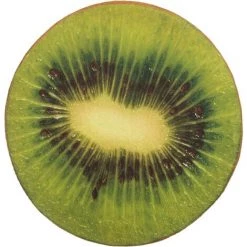 CLEGGFR Galette De Chaise Ronde Coussin Décoratif Tranche/rondelle De Fruit Décor De Chaise Pouf Décoration - Dimensions: Env. Diam. 40 X H.4 Cm - Kiwi LO-Ron