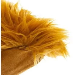 HOMEMAISON Coussin En Fourrure à Poils Longs Ocre 40 X 40 Cm - Ocre -France Coussin et housse de coussin Soldes Boutique 64098722 3