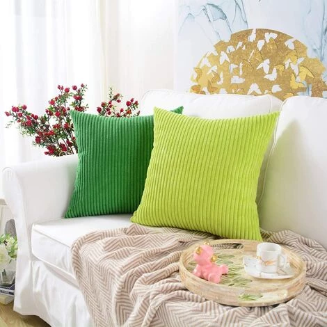 BAICCCF Coussin Et Housse De Coussin Vert Sapin, Lot De 2 Décorations Nouvel An/Noël Velours Côtelé Doux Décoratif Carré Housse De Coussin Housses De Coussin Taie D'oreiller, Décoration D'intérieur Pour Fête/Noël 45x45 Cm - Vert Sapin 3 BAICCCF Coussin Et Housse De Coussin Vert Sapin, Lot De 2 Décorations Nouvel An/Noël Velours Côtelé Doux Décoratif Carré Housse De Coussin Housses De Coussin Taie D'oreiller, Décoration D'intérieur Pour Fête/Noël 45x45 Cm - Vert Sapin – Image 3