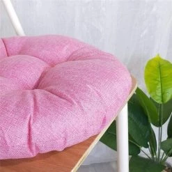 ARC-EN-CIéL Coussin De Chaise Rond Epais, Couleur Unie Ensemble De 2 Galette De Chaise Confortable Lin Tatami Respirant Coussins De Chaise Pour Intérieur Extérieur Jardin Patio (Rose,40x40x9cm), -Arcenciél -France Coussin et housse de coussin Soldes Boutique 64127166 3