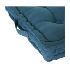 ATMOSPHERA Coussin De Sol 40 X 40 X 8 Cm Atmosphéra - Bleu Canard -France Coussin et housse de coussin Soldes Boutique 64136134 3