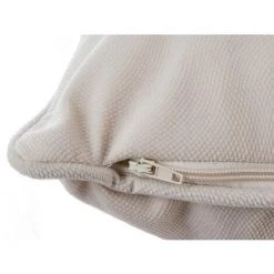 ATMOSPHERA Coussin "Lilou" Effet Velours 45 X 45 Cm - Ivoire -France Coussin et housse de coussin Soldes Boutique 64137133 4