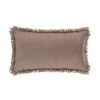 Coussin Franges 30 X 50 Cm Déhoussable Atmosphera - Taupe