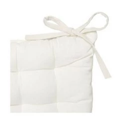 ATMOSPHERA Galette De Chaise à Nouettes 38 X 38 Cm Atmosphéra - Ivoire -France Coussin et housse de coussin Soldes Boutique 64137231 3