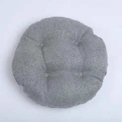 CARILLONSàVENT Coussin De Chaise Rond Coussin De Siège En Polyester Avec Arc Pour La Maison Jardin Balcon Salle à Manger Coussin De Chaise épais Coussin Coussin Coussin De Sol Gris 45 * 45cm Carivent