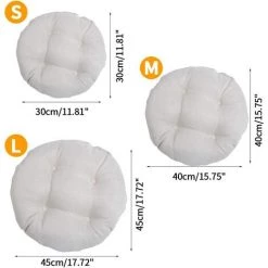 CARILLONSàVENT Rond Coussin De Chaise Galette De Chaise Pour Maison Bureau Jardin Coussin Decoratif Pour Terrasse Tatami Siège Intérieur Extérieur Café ,30 * 30cm（Couleur Café） Carivent -France Coussin et housse de coussin Soldes Boutique 64142212 4