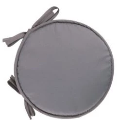 REGALOS Chaises Rondes Simples Coussins De Siège Avec Sangles Cravate Sur Chaise Jardin D'intérieur (gris, 30 Cm)