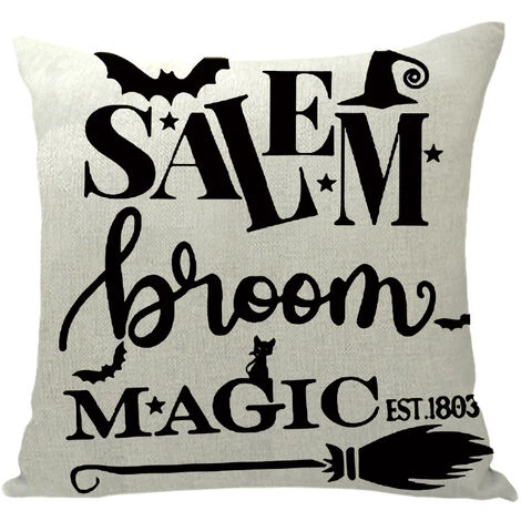 REGALI 4 Pièces Halloween Sorcière Citrouille Housse De Coussin Impression Jeter Taie D'oreiller Taie D'oreiller Maison Canapé-lit Décor 45 X 45 Cm (B) 3 REGALI 4 Pièces Halloween Sorcière Citrouille Housse De Coussin Impression Jeter Taie D'oreiller Taie D'oreiller Maison Canapé-lit Décor 45 X 45 Cm (B) – Image 3