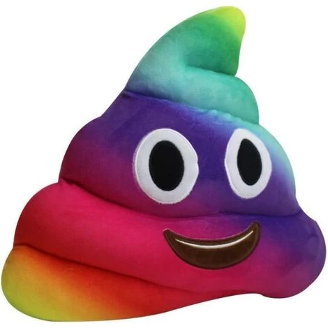 AOUGO Coussin Smiley Arc En Ciel En Forme De Crotte - Oreiller Doux Rond En Peluche Jaune Rose - Jouet Décoration émoticon Visage Yeux Sourire (Smile Poo Rainbow) 3 AOUGO Coussin Smiley Arc En Ciel En Forme De Crotte - Oreiller Doux Rond En Peluche Jaune Rose - Jouet Décoration émoticon Visage Yeux Sourire (Smile Poo Rainbow) – Image 3