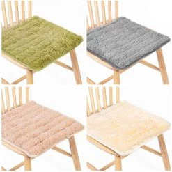 BF Coussin De Chaise En Peluche De Couleur Unie Coussin De Bureau Antidérapant Coussin De Chaise Repas (Rose) -France Coussin et housse de coussin Soldes Boutique 64356321 3