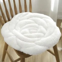 BF Coussin Rond De Coussin De Chaise D'étudiant En Peluche Rose épaissi (blanc) -France Coussin et housse de coussin Soldes Boutique 64386997 4