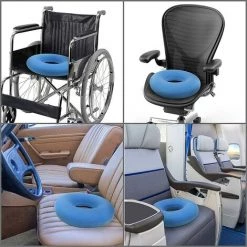 PERLE RARE Coussin Fesses Gonflable En Donut Avec Pompe Et Housse - Diamètre 38 Cm - Bouee Medicale Pour Soulager Hémorroïdes, Douleurs De La Prostate -France Coussin et housse de coussin Soldes Boutique 64468395 5