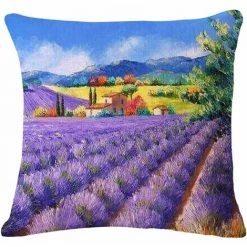 THSINDE Housse De Coussin De Canapé 4 Pièces Housse De Coussin Maison Salon Chambre Décoration, 45x45cm (style Campagnard) -France Coussin et housse de coussin Soldes Boutique 64531919 4