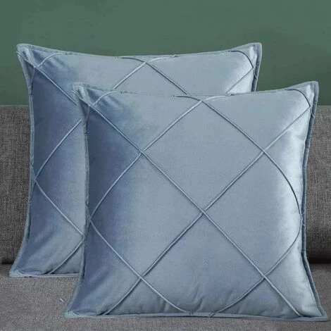 MINKUROW Housse De Coussin En Velours Simple Et Douce De Haute Qualité, Housse De Coussin Décorative Pour Canapé (45 X 45 Cm (2 Bleu Clair)) 1 MINKUROW Housse De Coussin En Velours Simple Et Douce De Haute Qualité, Housse De Coussin Décorative Pour Canapé (45 X 45 Cm (2 Bleu Clair))