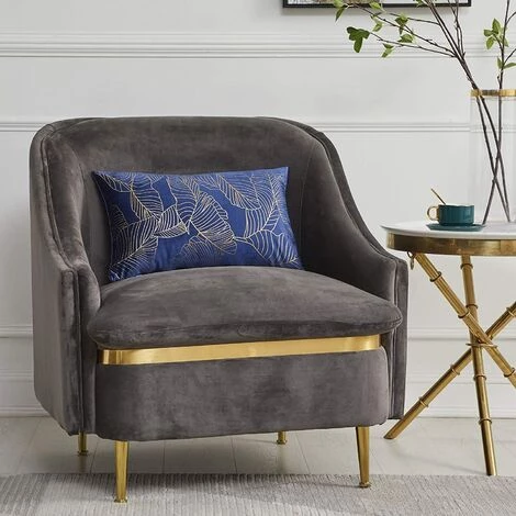 MINKUROW Housse De Coussin 30 X 50 Cm Velours Feuilles D'or Housses De Coussin Bleu Décoratif Housse De Coussin Jeter Oreiller Pour Canapé Chambre Salon Ensemble De 2 5 MINKUROW Housse De Coussin 30 X 50 Cm Velours Feuilles D'or Housses De Coussin Bleu Décoratif Housse De Coussin Jeter Oreiller Pour Canapé Chambre Salon Ensemble De 2 – Image 5