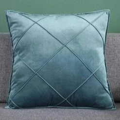 MINKUROW Ensemble De Housse De Coussin Doux Et Simple En Velours De Haute Qualité, Housse De Coussin Décorative Pour Canapé (45 * 45 Cm (1 Vert Clair))