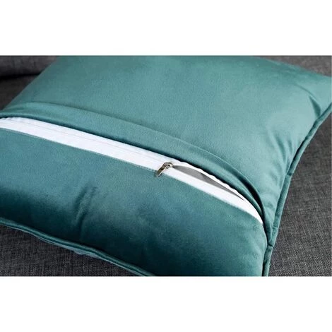 MINKUROW Ensemble De Housse De Coussin Doux Et Simple En Velours De Haute Qualité, Housse De Coussin Décorative Pour Canapé (45 * 45 Cm (1 Vert Clair)) 2 MINKUROW Ensemble De Housse De Coussin Doux Et Simple En Velours De Haute Qualité, Housse De Coussin Décorative Pour Canapé (45 * 45 Cm (1 Vert Clair)) – Image 2