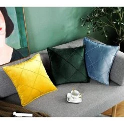 MINKUROW Ensemble De Housse De Coussin Doux Et Simple En Velours De Haute Qualité, Housse De Coussin Décorative Pour Canapé (45 * 45 Cm (1 Vert Clair)) 8 MINKUROW Ensemble De Housse De Coussin Doux Et Simple En Velours De Haute Qualité, Housse De Coussin Décorative Pour Canapé (45 * 45 Cm (1 Vert Clair)) -France Coussin et housse de coussin Soldes Boutique 64682358 4