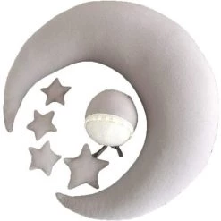 PREMIER éLOGE Ensemble Accessoires De Photographie Nouveau-né, Accessoires De Prise De Vue Photo, Chapeau Bébé, Coussins De Photographie Posant En Forme De Lune Étoiles Pour Bébé (4#)