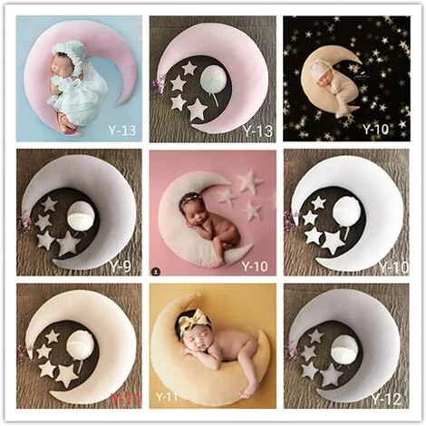 PREMIER éLOGE Ensemble Accessoires De Photographie Nouveau-né, Accessoires De Prise De Vue Photo, Chapeau Bébé, Coussins De Photographie Posant En Forme De Lune Étoiles Pour Bébé (4#) 2 PREMIER éLOGE Ensemble Accessoires De Photographie Nouveau-né, Accessoires De Prise De Vue Photo, Chapeau Bébé, Coussins De Photographie Posant En Forme De Lune Étoiles Pour Bébé (4#) – Image 2