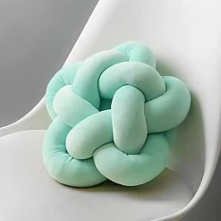 PREMIER éLOGE Boule Coussin Bureau, De Boule De Noeud, Coussin D'tissé Rond, Décoration De Bebe Sieste De Salon De Chambre à Coucher(Vert De Noël) -France Coussin et housse de coussin Soldes Boutique 64704236 4