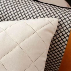 ENJOY HOME Coussin Déhoussable 40x40 Cm GATSBY Velours - ECRU -France Coussin et housse de coussin Soldes Boutique 64887505 3