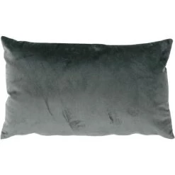 HOMEMAISON Coussin Déhoussable En Velours Uni Gris Moyen 30 X 50 Cm - Gris Moyen