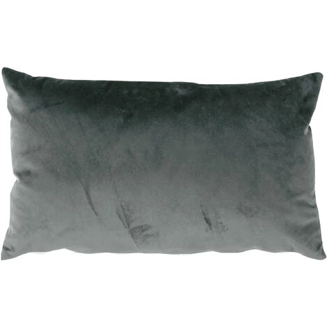 HOMEMAISON Coussin Déhoussable En Velours Uni Gris Moyen 30 X 50 Cm - Gris Moyen 1 HOMEMAISON Coussin Déhoussable En Velours Uni Gris Moyen 30 X 50 Cm - Gris Moyen