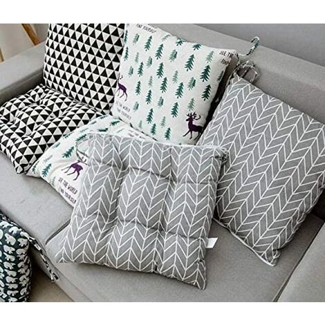 Lot De 1 Coussin De Chaise Avec Dossier Coussins De Siège De Chaise Pour Chaises De Cuisine, Jardin, Salle à Manger - Pas De Chaise 40cm*40cm (D) 56Vingt 3 Lot De 1 Coussin De Chaise Avec Dossier Coussins De Siège De Chaise Pour Chaises De Cuisine, Jardin, Salle à Manger - Pas De Chaise 40cm*40cm (D) 56Vingt – Image 3