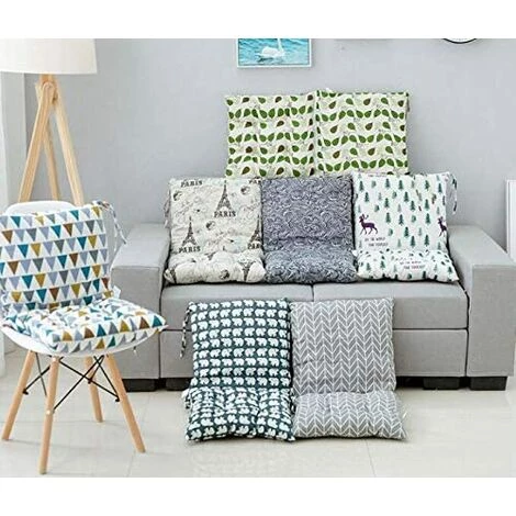 Lot De 1 Coussin De Chaise Avec Dossier Coussins De Siège De Chaise Pour Chaises De Cuisine, Jardin, Salle à Manger - Pas De Chaise 40cm*40cm (D) 56Vingt 4 Lot De 1 Coussin De Chaise Avec Dossier Coussins De Siège De Chaise Pour Chaises De Cuisine, Jardin, Salle à Manger - Pas De Chaise 40cm*40cm (D) 56Vingt – Image 4