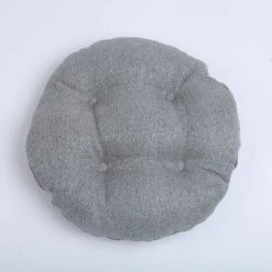 Coussin De Chaise Rond Coussin De Siège En Polyester Avec Arc Pour La Maison Jardin Balcon Salle à Manger Coussin De Chaise épais Coussin Coussin Coussin De Sol Gris 45 * 45cm 56Vingt