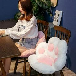Ensoleillé Coussin De Griffe De Chat, Coussin De Siège En Peluche Doux Et Mignon, Tapis De Sol Chaud En Forme De Patte De Chat Pour Le Canapé De Chaise De Bureau à Domicile -France Coussin et housse de coussin Soldes Boutique 64994149 3