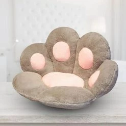 Ensoleillé Coussin De Griffe De Chat, Coussin De Siège En Peluche Doux Et Mignon, Tapis De Sol Chaud En Forme De Patte De Chat Pour Canapé De Chaise De Bureau à Domicile (gris) -France Coussin et housse de coussin Soldes Boutique 64994198 3