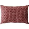 ENJOY HOME Coussin Déhoussable 30x50 Cm CAMELIA Velours Imprimé - 30 X 50 LIE DE VIN