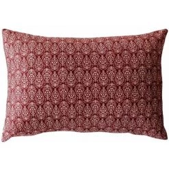 ENJOY HOME Coussin Déhoussable 30x50 Cm CAMELIA Velours Imprimé - 30 X 50 LIE DE VIN -France Coussin et housse de coussin Soldes Boutique 64994714 5