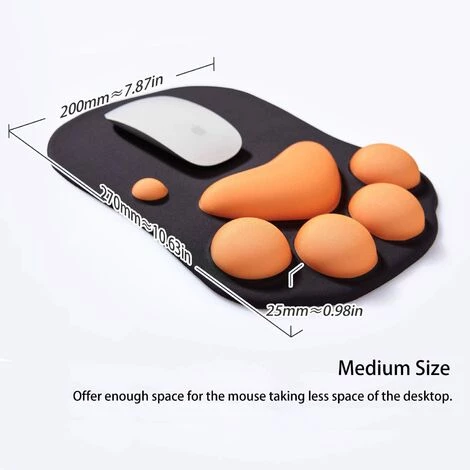ILOVEMILAN Tapis De Souris Avec Repose Poignet, Tapis De Souris Ergonomique, Tapis De Souris Chat Kawaii, Tapis De Souris En Gel Silicone, Base Antidérapante, Pour La Maison/Bureau/Jeux, Noir 4 ILOVEMILAN Tapis De Souris Avec Repose Poignet, Tapis De Souris Ergonomique, Tapis De Souris Chat Kawaii, Tapis De Souris En Gel Silicone, Base Antidérapante, Pour La Maison/Bureau/Jeux, Noir – Image 4