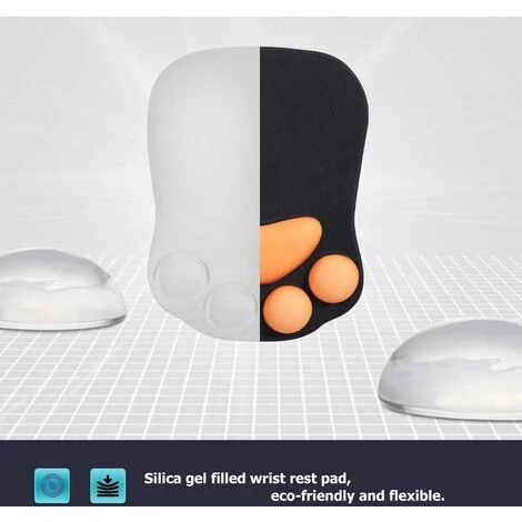 ILOVEMILAN Tapis De Souris Avec Repose Poignet, Tapis De Souris Ergonomique, Tapis De Souris Chat Kawaii, Tapis De Souris En Gel Silicone, Base Antidérapante, Pour La Maison/Bureau/Jeux, Noir 5 ILOVEMILAN Tapis De Souris Avec Repose Poignet, Tapis De Souris Ergonomique, Tapis De Souris Chat Kawaii, Tapis De Souris En Gel Silicone, Base Antidérapante, Pour La Maison/Bureau/Jeux, Noir – Image 5