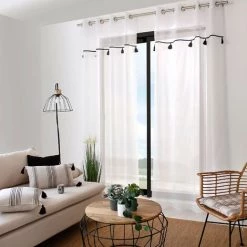 HOMEMAISON Galette De Chaise Rayée En Coton Recyclé Ecru 38 X 38 Cm - Ecru -France Coussin et housse de coussin Soldes Boutique 64999191 3