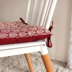 HOMEMAISON Galette De Chaise Au Style Baroque Lie De Vin 38 X 38 Cm - Lie De Vin -France Coussin et housse de coussin Soldes Boutique 65038855 3