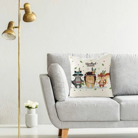 BEARSU Housses De Coussin Lin, Animaux De Dessin Animé Coloré, Décoratif Canapé Taie D'oreiller Decoration Canapé D'extérieur Pour Chambre, Chambre D'enfants, Chaise, Lit, Jardin 45x45CM, Set De 4 5 BEARSU Housses De Coussin Lin, Animaux De Dessin Animé Coloré, Décoratif Canapé Taie D'oreiller Decoration Canapé D'extérieur Pour Chambre, Chambre D'enfants, Chaise, Lit, Jardin 45x45CM, Set De 4 – Image 5