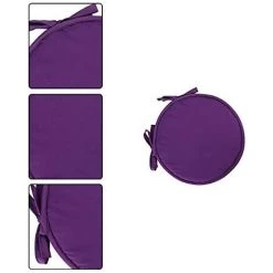 LITZEE Lot De 4 Rond Coussin De Siège Coussins De Chaise Rond Galettes De Chaise Coussin Pour Salle à Manger Jardin Maison Bureau Cuisine(brown) -France Coussin et housse de coussin Soldes Boutique 65109606 4