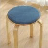 LITZEE 2 Packs Petits Coussins De Tabouret Antidérapants Ronds Siège Cuisine & Salle à Manger Ronde Tabouret Haut Tabouret Coussins De Chaise Éponge Coussin De Siège Ferme Avec Attach(bleu)