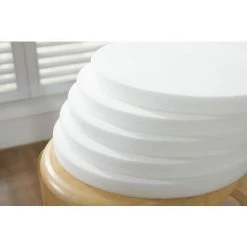 LITZEE 2 Packs Petits Coussins De Tabouret Antidérapants Ronds Siège Cuisine & Salle à Manger Ronde Tabouret Haut Tabouret Coussins De Chaise Éponge Coussin De Siège Ferme Avec Attach(bleu) -France Coussin et housse de coussin Soldes Boutique 65109733 5